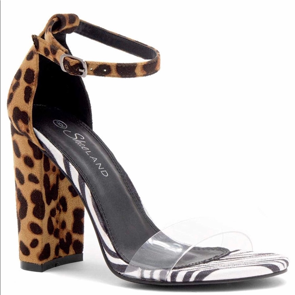 Brand New....Clear Leopard & Zebra Print Heels.